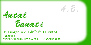 antal banati business card